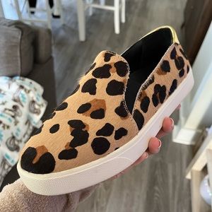 Cole Haan Calf Hair Leopard print slip-in sneaker size: 7